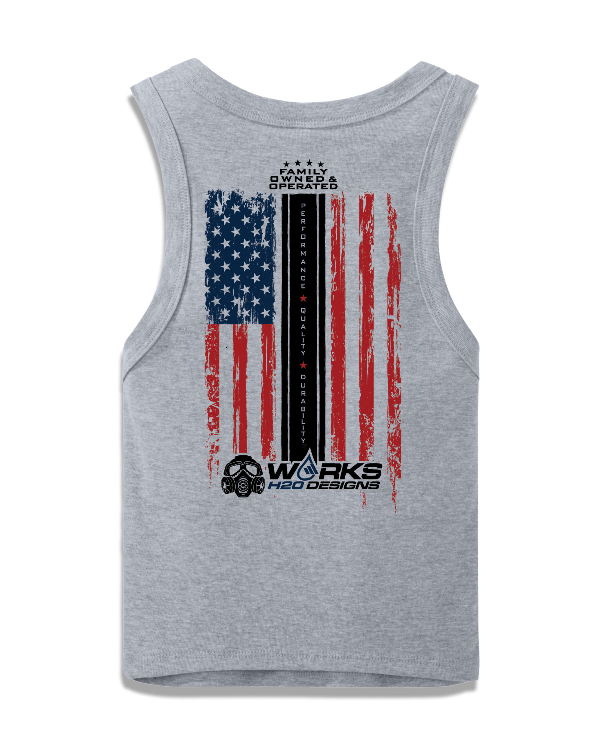 A1 Red, White & Blue Women’s Racerback Crop - Image 2